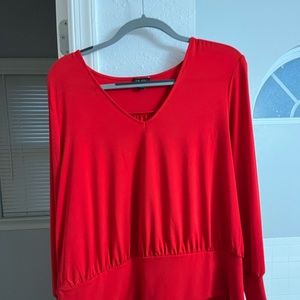 Banded top bright red